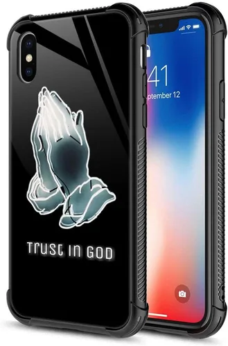 Vista 19 de Funda para iPhone Xs Max, de cristal templado 9H para iPhone Xs Max, diseño a prueba de golpes, antirrayones, para Apple iPhone Xs Max de 6.5
