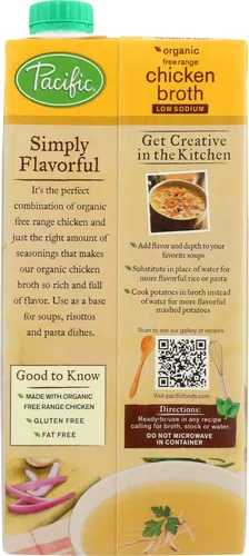 Vista 4 de Pacific Natural Foods - Caldo de pollo orgánico bajo en sodio, 32 onzas líquidas, 2