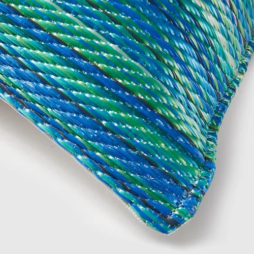 Vista 6 de Fab Habitat - Almohada lumbar de exterior de plástico reciclado premium, impermeable, resistente a la decoloración, a rayas, para patio, porche