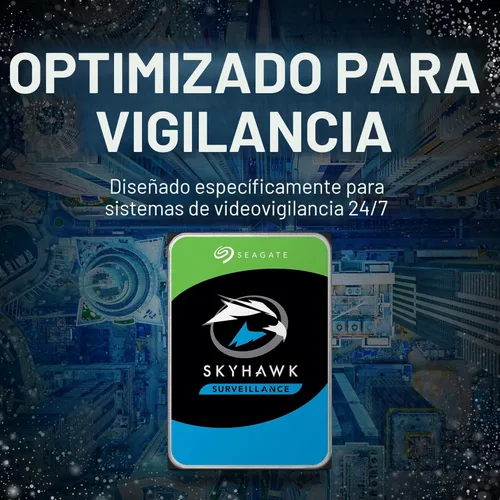 Vista 4 de Seagate Skyhawk - Disco duro interno de video HDD de 4 TB – 3.5 pulgadas SATA 6Gb/s, caché de 64 MB para sistema de cámara de seguridad DVR NVR
