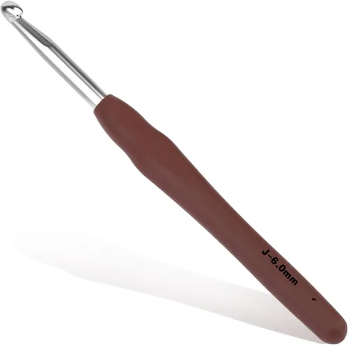 Vista 19 de Gancho de ganchillo, Gancho de ganchillo ergonómico de 2.0 mm, Agujas de ganchillo para manos artríticas, Agujas de tejer con mango suave
