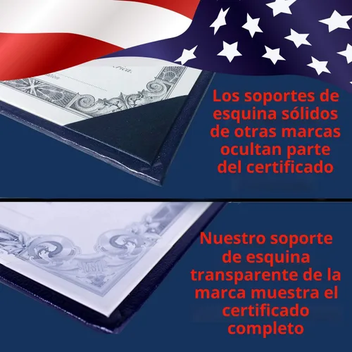 Vista 5 de Portacertificados de Ciudadanía de EE. UU. Regalos de Ciudadanía de EE. UU. Funda acolchada para certificado de naturalización con cubierta.