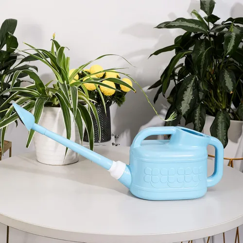 Vista 7 de Regadera de jardín para plantas de interior y exterior, regadera de plástico Ebristar de 1 galón con boquilla larga y cabezal de rociador extraíble