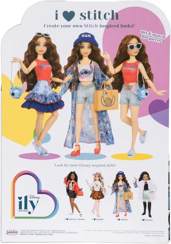 Vista 7 de Disney ily 4EVER Muñecas Disney 100 - Puntada de 11.5 pulgadas de alto con 13 puntos de articulación, dos trajes completos para mezclar y combinar