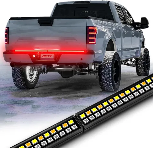 Vista 9 de OPT7 - Barra de luz LED Parlux de doble fila para puerta trasera de 122 cm Redline con señal de giro ámbar – Tira de luz de aluminio rígido