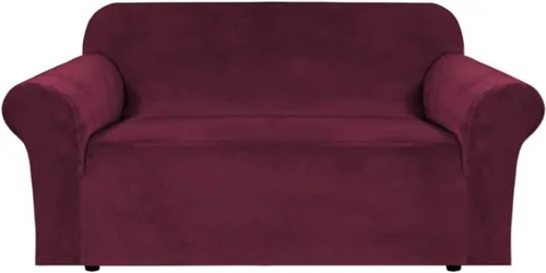 Vista 99 de H.VERSAILTEX Funda de terciopelo elástico para sillón, funda para sillón de 1 cojín para sala de estar, funda de muebles hecha de terciopelo grueso