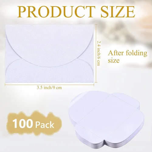 Vista 2 de Tatuo 100 Pcs Metallic Gift Card Envelopes Bulk Mini Thick Envelopes Small Heavyweight Cardstock Paper Envelope for Business Cards Thank You Card