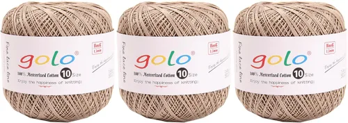 Vista 60 de golo 24 bolas hilo de ganchillo tamaño 10 hilo para tejer a mano hilo de ganchillo 10-24-1