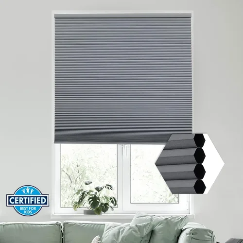 Vista 5 de Tonature Persianas celulares de tamaño personalizado, sin cordones, 100 % opacas para ventanas, persianas de panal de abeja de 1.5 pulgadas