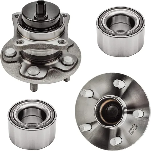 Vista 119 de Detroit Axle - Kit de 4 piezas de manguetas de dirección para Honda Civic 2006-2011, 2 manguetas de dirección delanteras y bujes de ruedas