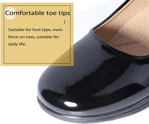 Vista 5 de Amtidy Zapatos planos de uniforme escolar para niñas, zapatos planos para bodas, fiestas
