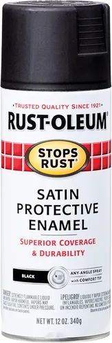 Vista 25 de Rust-Oleum 7776830 - Pintura en aerosol para prevención del óxido, 12 onzas, negro plano
