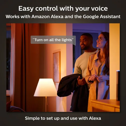 Vista 4 de Philips Hue Focos empotrables LED inteligentes de 4 pulgadas, cambio de color, 6 paquetes, 850 lm, control con la aplicación Hue, compatible
