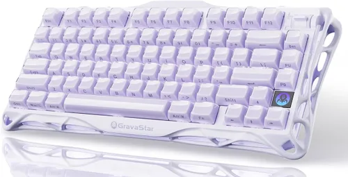 Vista 12 de GravaStar Mercury K1 75% Wireless Mechanical Gaming Keyboard, Aluminum Alloy, Gasket Compact Custom Keyboard Hot-Swap Socket, Linear Switches, RGB