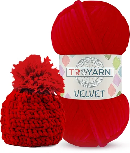 Vista 70 de Hilo de Chenilla para Ganchillo - 100g (121m), Hilo Suavísimo y Esponjoso, Perfecto para Mantas de Bebé y Amigurumi, Tamaño 6