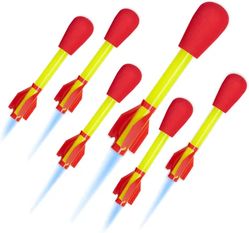 Vista 9 de Stomp Rocket Recambios de cohetes ultra LED, 2 cohetes, cohetes LED de repuesto con punta de espuma para niños, divertidos juguetes para patio