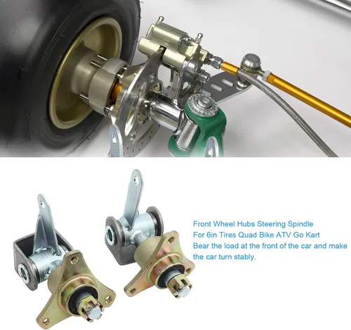 Vista 2 de KIMISS Buje de eje trasero de 0.669 in, 3 pernos de rueda delantera, eje de dirección, aleación de acero para neumáticos de 6 pulgadas, quad, ATV