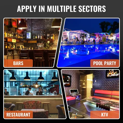 Vista 6 de VEVOR Exhibidor de Botellas de Licor con Iluminación LED, 3 Niveles de 40 Pulgadas, Compatible con USB, Estante de Bar Iluminado para el Hogar