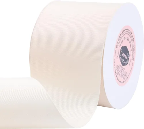 Vista 77 de VATIN Cinta de Grogrén Negra, 1-1/2" x 50 Yardas Continuas, Cinta de Grogrén de Poliéster Negra, Usar para Lazos de Bricolaje, Accesorios