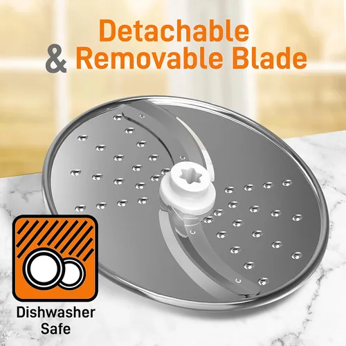Vista 3 de NutriChef Disco de corte y trituración para procesador de alimentos, acero inoxidable, compatible con NCFP8, desmontable y extraíble, apto