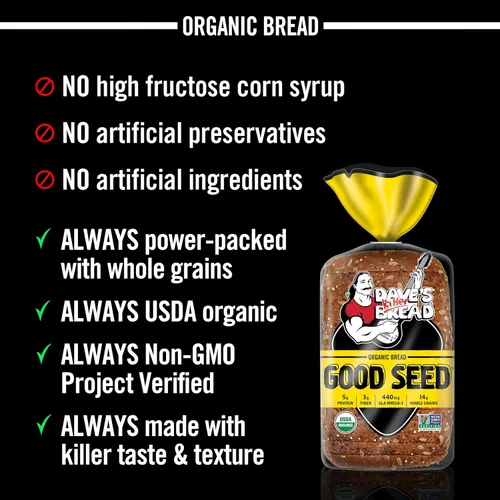 Vista 7 de Dave's Killer Bread Pan orgánico de buena semilla, pan de 27 oz
