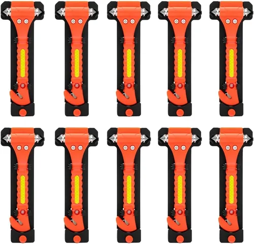 Vista 12 de SINSEN Juego de 3 martillos de seguridad para automóvil, herramienta de escape de emergencia, martillo de vidrio para ventana de auto, martillo