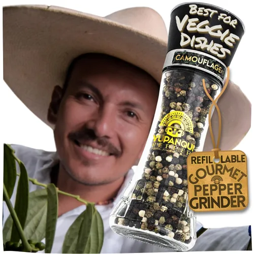 Vista 4 de Yupanqui Colección de pimienta negra para asar a la parrilla, regalo de pimienta negra, paquete de 3