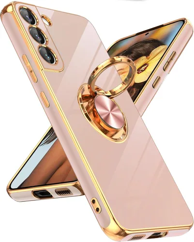 Vista 14 de LeYi Funda para teléfono Galaxy A12: con protector de pantalla de vidrio templado [paquete de 2] Soporte de anillo giratorio de 360°, soporte Rosa