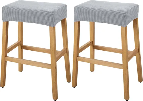 Vista 71 de YISUN Fundas de taburete rectangulares, paquete de 2 fundas elásticas impermeables para asiento de silla de montar, taburetes de bar, sillas de bar