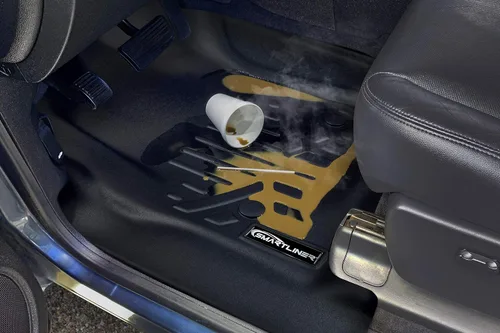 Vista 7 de SMARTLINER Alfombrillas de Piso de Ajuste Personalizado Juego de Revestimiento de Primera Fila Compatible con Ford F-150 2015-2025