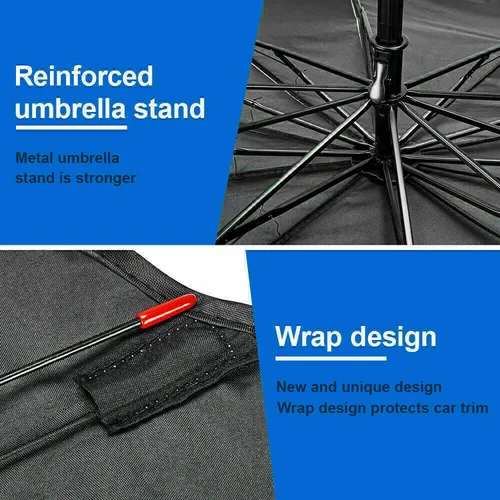 Vista 4 de Protector de parasol para ventana delantera de automóvil, protector solar para automóvil, accesorios de protección interior para parabrisas (pequeño)