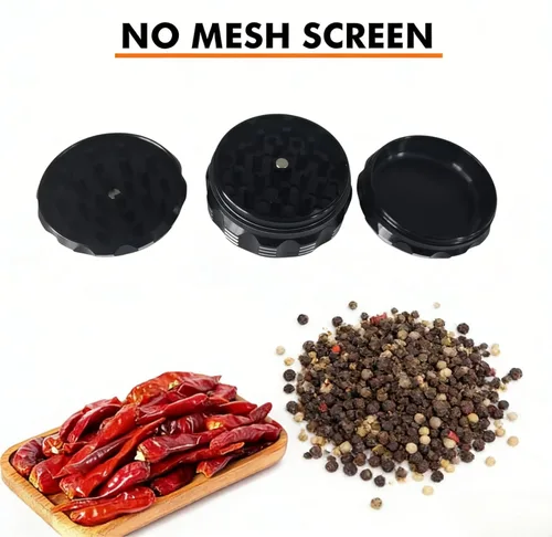 Vista 3 de 2.5-inch Grinder, Heavy-Duty Aluminum – Kitchen Essential For Pepper, Sea Salt, And Coffee Beans.