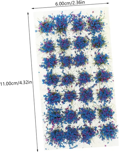 Vista 4 de 1 caja de flores modelo de racimo de flores, decoración de maceta, mini casa de muñecas, mesa de arena, decoración de flores, bases de ferrocarril