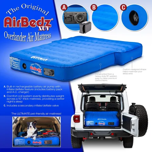 Vista 7 de Pittman Outdoors AirBedz PPI-XUV - Colchón de asiento trasero para SUV y vehículos crossover (con bomba de aire de batería recargable integrada)
