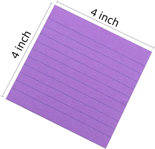 Vista 4 de Early Buy Notas adhesivas forradas de 4 x 4 pulgadas, 6 colores de caramelo
