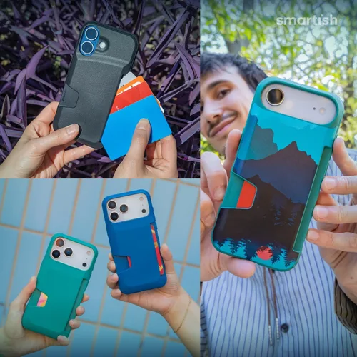 Vista 8 de Smartish® Funda tipo cartera para iPhone Air Vol. 1 [delgada + protectora] Soporte para tarjeta de crédito – Funda de ranura oculta para tarjetas
