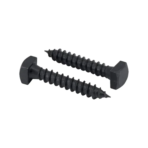 Ruspert - Tornillos cuadrados rústicos, revestimiento resistente a la intemperie, pernos exteriores negros, 1/4 x 1 1/2 pulgadas, (paquete de 25)