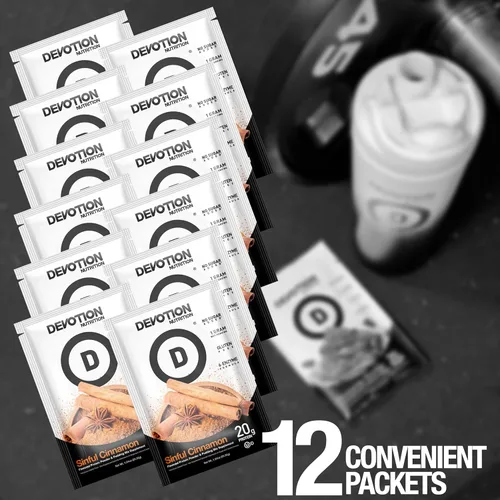 Vista 3 de Devotion Nutrition Mezcla de proteína en polvo, sin gluten, apta para dieta cetogénica, sin azúcares añadidos, 0.04 onzas de MCT 0.71 onzas