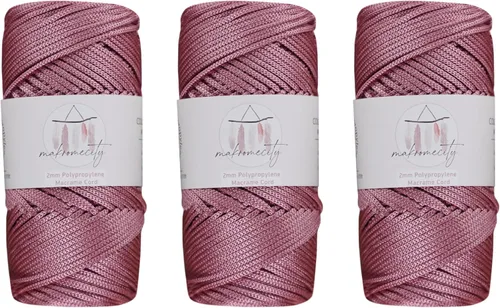 Vista 48 de Makromecity, Cordón de macramé de poliéster de 0.079 in x 125 yardas (375 pies) de 0.079 pulgadas, cuerda de polipropileno para macramé, para colgar