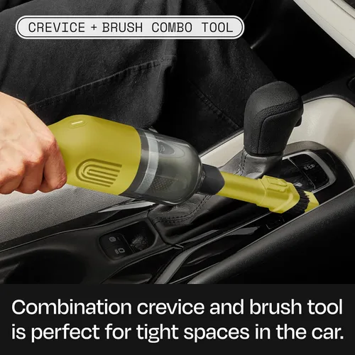 Vista 4 de BUFF Aspiradora de mano inalámbrica, aspiradora recargable para automóvil con ranura combinada y herramienta de cepillo incluida, para el hogar
