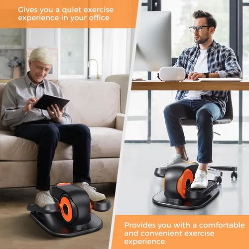 Vista 6 de GUGTTR Under Desk Elliptical Machine, 2-in-1 Electric Leg Exerciser for Seniors, Quiet & Compact Pedal Exerciser with Remote, 12 Speed Elliptical
