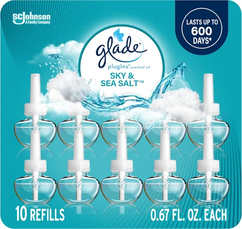 Vista 20 de Glade PlugIns - Recambios de ambientador, aceites perfumados y esenciales para el hogar y el baño, Aqua Waves, 6.7 onzas líquidas, 10