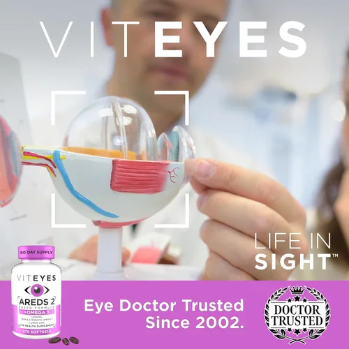 Vista 5 de Viteyes AREDS 2 + Omega-3 cápsulas blandas de apoyo macular, más omega-3 de triple fuerza (650 mg EPA, 350 mg DHA) para la salud del corazón
