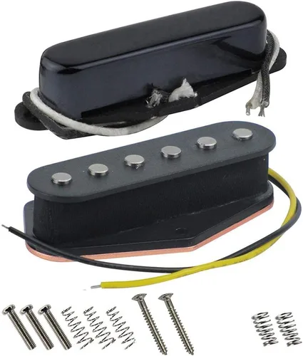 Vista 9 de FLEOR Alnico 5 Black TL Bridge Pickup para guitarra eléctrica estilo TL Pieza