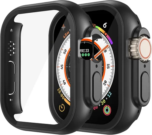Vista 40 de Misxi - Juego de 2 fundas rígidas de policarbonato con vidrio templado integrado Compatible con Apple Watch Ultra 3 (2025) / Ultra 2 / Ultra