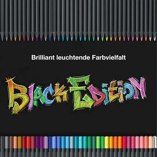 Vista 6 de Faber-Castell Lápices de colores de edición negra, clásicos, suministros de relleno de cesta de Pascua