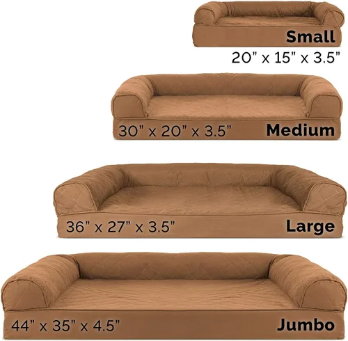 Vista 16 de Furhaven - Cama ortopédica para perros, estilo sofá, acolchada, con funda extraíble y lavable, color gris hierro, tamaño jumbo plus (XXL)