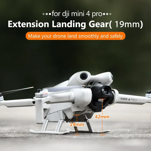 Vista 2 de STARTRC Tren de aterrizaje para Dji Mini 4 Pro Dron, kit de patas de aterrizaje extendidas plegables para DJI Mini 4 Pro Drone Protector