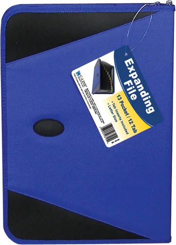 Vista 4 de Carpeta de acordeón C-Line, capacidad para 300 hojas, tamaño carta, 1 unidad, Azul