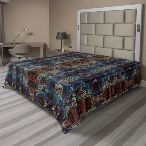 Vista 17 de Ambesonne Sábana encimera floral, patrón rítmico de ramas de bayas de Navidad, suave y cómoda, ropa de cama decorativa de 1 pieza, tamaño Verde